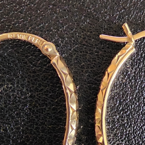 Kay Jewelers Jewelry K Gold Textured Oval Hoop Earrings Poshmark